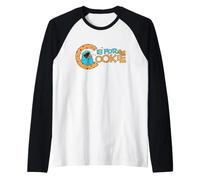 Sesame Street Cookie C Is For Cookie Monster Camiseta Manga Raglan