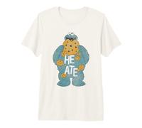 Sesame Street Cookie Monster He Ate Belly Camiseta Premium