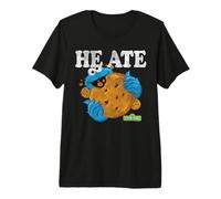 Sesame Street Cookie Monster He Ate Big Cookie Camiseta Premium