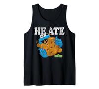 Sesame Street Cookie Monster He Ate Big Cookie Camiseta sin Mangas