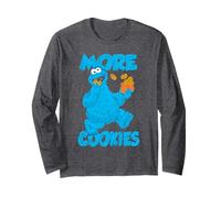 Sesame Street Cookie Monster More Cookies Longsleeve T Shirt Manga Larga