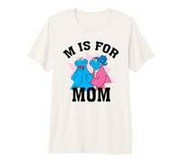 Sesame Street Cookie Monster Mother's Day M Is For Mom Camiseta Premium