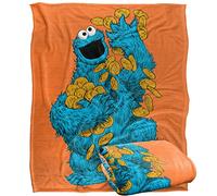 Sesame Street Cookie Monster Painted Officially Licensed Silky Touch Super Soft Throw Blanket 152 x 127 cm