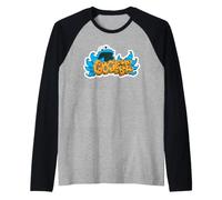 Sesame Street Cookie Monster Simple Graffiti Tag Camiseta Manga Raglan