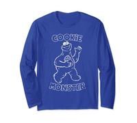 Sesame Street Cookie Monster Simple Longsleeve T Shirt Manga Larga