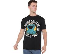 Sesame Street Cookie Monster World Tour - Camiseta Unisex, Color Negro, Talla XL
