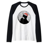 Sesame Street Cookiemonster Navidad Barrio Sésamo Camiseta Manga Raglan