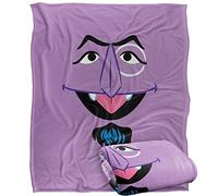Sesame Street Count Face Manta súper suave con tacto sedoso - 152 x 127 cm
