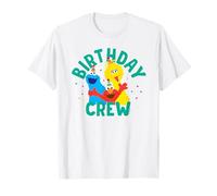 Sesame Street Elmo Big Bird Cookie Monster Birthday Crew Camiseta