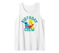 Sesame Street Elmo Big Bird Cookie Monster Birthday Crew Camiseta sin Mangas