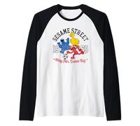 Sesame Street Elmo, Cookie Monster, Big Bird Soccer Team Camiseta Manga Raglan