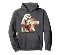 Sesame Street Elmo E o The Rescue, Sesame Street Sudadera con Capucha, Unisex para Adultos, Jaspeado Oscuro, XL