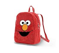 Sesame Street Elmo Face - Mochila de felpa, color rojo, 22 x 27 cm, capacidad 7 L