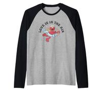 Sesame Street Elmo Love Is In The Air Camiseta Manga Raglan
