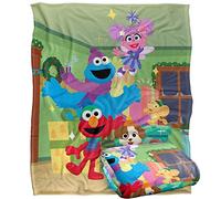 Sesame Street Furry Friends Forever Elmo Abby Cookie Monster Presents Manta súper Suave con Tacto Sedoso - 152 x 127 cm