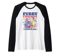 Sesame Street Furry Friends Forever Group Camiseta Manga Raglan
