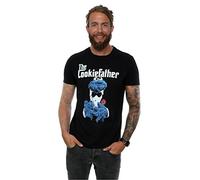 Sesame Street hombre Cookie Monster The Cookiefather Camiseta X-Large Negro