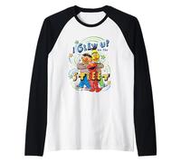Sesame Street I Grew Up on The Street Camiseta Manga Raglan