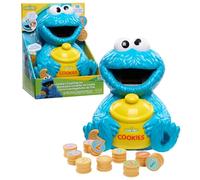 Just Play Tarro de conteo de galletas de Plaza Sésamo, 12 piezas, más de 20 frases y sonidos, aprendizaje y educación, juguetes para niños a partir de 2 años