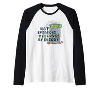Sesame Street Oscar Not Everyone Deserves My Energy Camiseta Manga Raglan