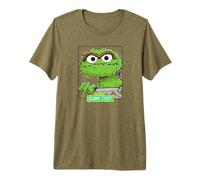 Sesame Street Oscar The Grouch Boxed Sketch Camiseta Premium