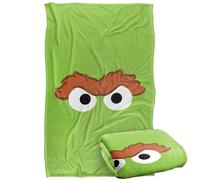 Sesame Street Oscar The Grouch Eyes Manta súper Suave con Tacto Sedoso - 91 x 147 cm