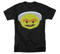 Sesame Street Oscar The Grouch Kawaii Face - Camiseta Unisex, Color Negro, Talla XXL