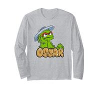 Sesame Street Oscar The Grouch Simple Graffiti Tag Manga Larga