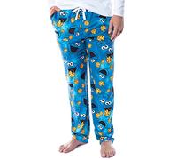 Sesame Street - Pantalones de pijama para hombre, diseño de monstruo de galletas, Azul, Large