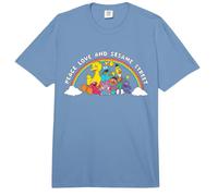 Sesame Street Peace, Love and Sesame Street Comfort Colors Adult Heavyweight T-Shirt