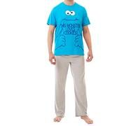 Sesame Street Pijama para Hombre Monstruo de Las Galletas Azul Large