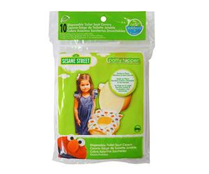 Sesame Street Potty Topper desechables stick-in-place cubiertas para tapa de inodoro, 10-Count