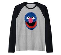 Sesame Street Real Face Grover Camiseta Manga Raglan