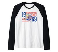 Sesame Street Red, White and Blue Group Breakout Camiseta Manga Raglan