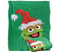 Sesame Street Scribble Christmas Oscar The Grouch Manta súper Suave con Tacto Sedoso - 152 x 127 cm
