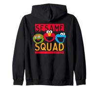 Sesame Street Squad Cookie Monster Elmo Oscar Personaje Pose Sudadera con Capucha