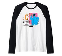 Sesame Street Street Beats C Is For Cookie Monster Camiseta Manga Raglan