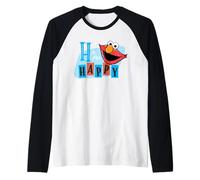 Sesame Street Street Beats H Is For Happy with Elmo Camiseta Manga Raglan
