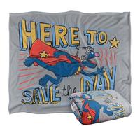 Sesame Street Super Grover Here To Save The Day Manta súper Suave con Tacto Sedoso - 152 x 127 cm
