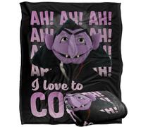 Sesame Street The Count Ah! Ah! Ah! Manta súper Suave con Tacto Sedoso - 152 x 127 cm