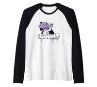 Sesame Street The Count Spray Paint Graffiti Tag Camiseta Manga Raglan