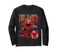 Sesame Street Tickle Me Elmo Collage Bootleg Style Manga Larga