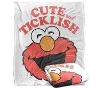 Sesame Street Tickle Me Elmo Cute and Ticklish Manta súper Suave con Tacto Sedoso - 152 x 127 cm