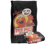 Sesame Street Tickle Me Elmo Try Me Manta súper Suave con Tacto Sedoso - 91 x 147 cm