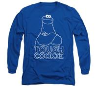 Sesame Street Touch Cookie Long Sleeve T Shirt, Royal Camiseta, Azul Cobalto, L Unisex Adulto