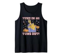 Sesame Street Vintage Big Bird, Tune In and Tune out Camiseta sin Mangas