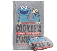 Sesame Street Vintage Cookie Monster Fresh out of The Oven Manta súper Suave con Tacto Sedoso - 91 x 147 cm