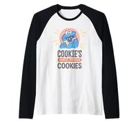 Sesame Street Vintage Cookie Monster World Famous Cookies Camiseta Manga Raglan