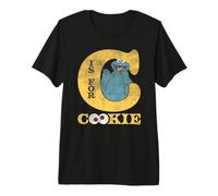 Sesame Street Vintage Heart C Is For Cookie Monster Camiseta Premium