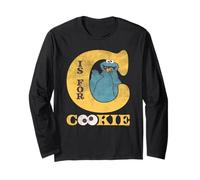 Sesame Street Vintage Heart C Is For Cookie Monster Manga Larga